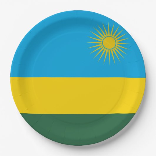 Rwandese vlag (Rwanda) (Afrikaanse staat) Papieren Bordje (Voorkant)