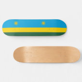 Rwandese vlag (Rwanda) (Afrikaanse staat) Persoonlijk Skateboard (Horizontaal)