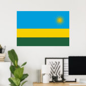 Rwandese vlag (Rwanda) (Afrikaanse staat) Poster (Thuiskantoor)