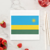 Rwandese vlag (Rwanda) (Afrikaanse staat) Servet (Insitu)