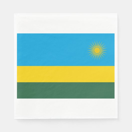 Rwandese vlag (Rwanda) (Afrikaanse staat) Servet (Voorkant)