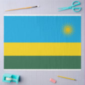 Rwandese vlag (Rwanda) (Afrikaanse staat) Tissuepapier (Craft)
