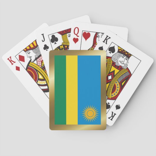Rwandese Vlag Speelkaarten (Achterkant)