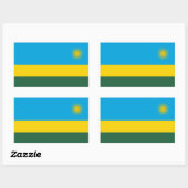 Rwandese vlag, Vlag van Rwanda Rechthoekige Sticker (Vel)
