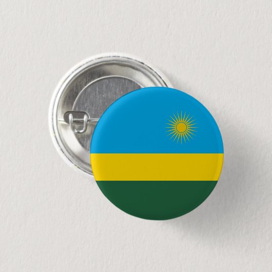 Rwandese vlag, Vlag van Rwanda Ronde Button 3,2 Cm (Voorkant /achterkant)
