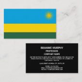 Rwandese vlag, Vlag van Rwanda Visitekaartje (Voorkant / Achterkant)