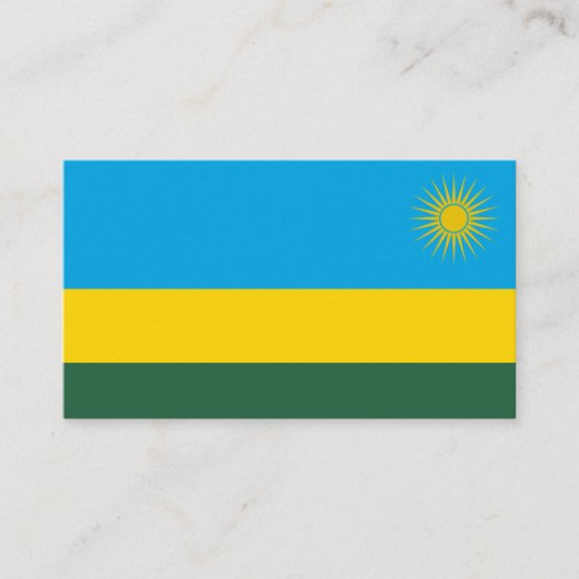 Rwandese vlag, Vlag van Rwanda Visitekaartje (Voorkant)