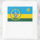 Rwandese vlag & zegel, Vlag van Rwanda Rechthoekige Sticker (Tas)