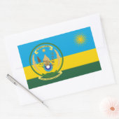 Rwandese vlag & zegel, Vlag van Rwanda Rechthoekige Sticker (Envelop)