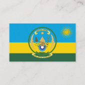 Rwandese vlag & zegel, Vlag van Rwanda Visitekaartje (Voorkant)