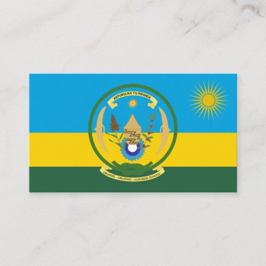 Rwandese vlag & zegel, Vlag van Rwanda Visitekaartje (Voorkant)