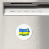 Rwandese Vlagmagneet Magneet (Insitu (Vaatwasser))