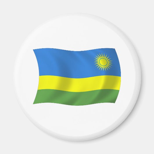 Rwandese Vlagmagneet Magneet (Voorkant)
