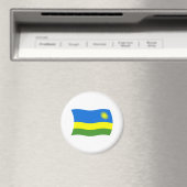 Rwandese Vlagmagneet Magneet (Insitu (Vaatwasser))