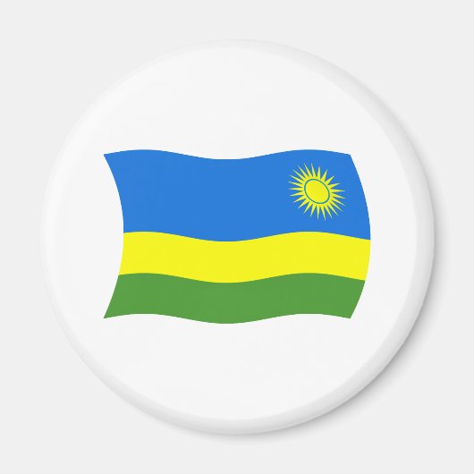 Rwandese Vlagmagneet Magneet (Voorkant)