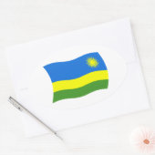 Rwandese Vlagsticker Ovale Sticker (Envelop)