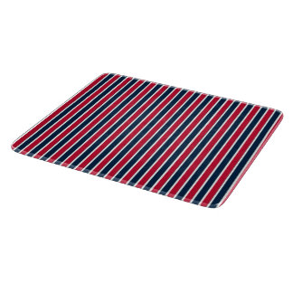 RWB Baseball Coord Stripes 1-6x7 CUTTING BOARD Snijplank