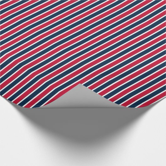 RWB, Baseball Coord. Stripes 1-GIFT-WRAPPERPAPIER Cadeaupapier (Hoek)