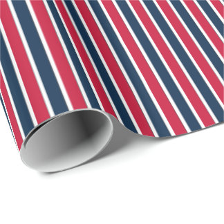 RWB, Baseball Coord. Stripes 1-GIFT-WRAPPERPAPIER Cadeaupapier