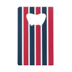 RWB Baseball Coord Stripes 1-KAART FLESOPENER Creditkaart Flessenopener