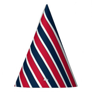 RWB Baseball Coord Stripes 1-PAPIER PETTEN Feesthoedjes