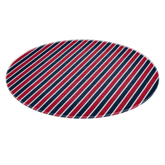 RWB Baseball Coord Stripes 1 ROND CUTTING BOARD Snijplank (Hoek)