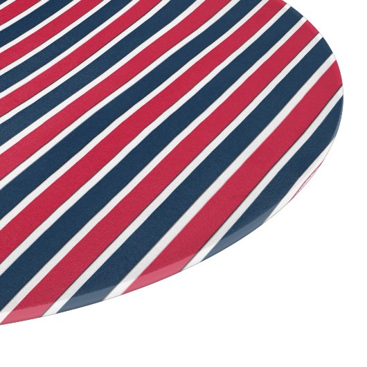 RWB Baseball Coord Stripes 1 ROND CUTTING BOARD Snijplank (Hoek)