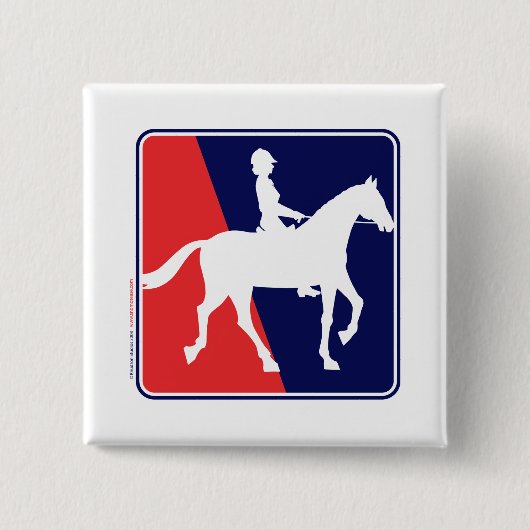RWB-HORSRIDER VIERKANTE BUTTON 5,1 CM (Voorkant)