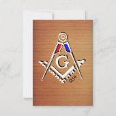 (RWB) Masonic Minds met houten achtergrond Kaart (Voorkant)