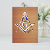 (RWB) Masonic Minds met houten achtergrond Kaart (Staand voorkant)