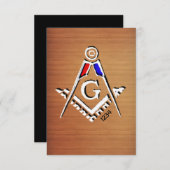 (RWB) Masonic Minds met houten achtergrond Kaart (Voorkant / Achterkant)