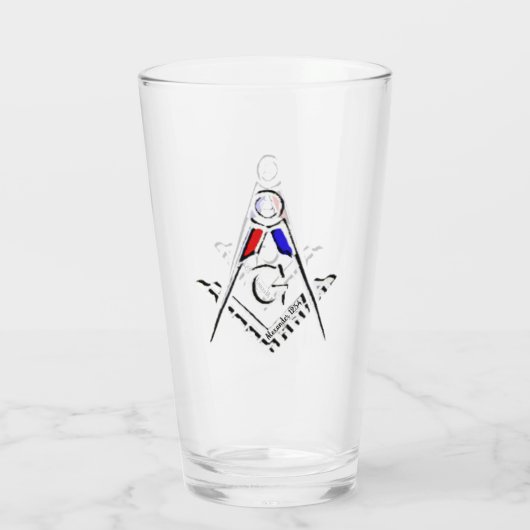 (RWB) Vrijmetselaars Glas (Achterkant)