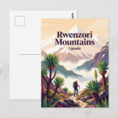 Rwenzori-gebergte Oeganda Briefkaart (Voorkant / Achterkant)