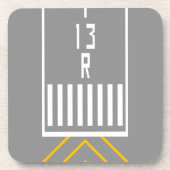 RWY-drempel 13R Bier Onderzetter (Voorkant)