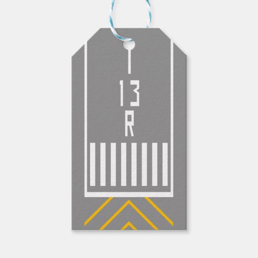 RWY-drempel 13R Cadeaulabel (Voorkant)