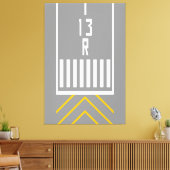 RWY-drempel 13R Canvas Afdruk (Insitu (Woonkamer))