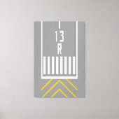 RWY-drempel 13R Canvas Afdruk (Voorkant)