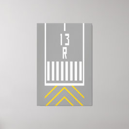 RWY-drempel 13R Canvas Afdruk