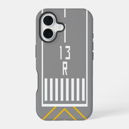 RWY-drempel 13R iPhone 16 Hoesje (Achterkant)