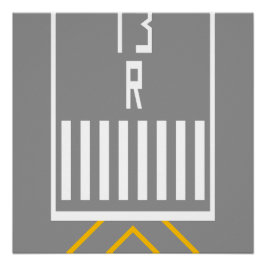 RWY-drempel 13R Perfect Poster