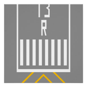 RWY-drempel 13R Perfect Poster