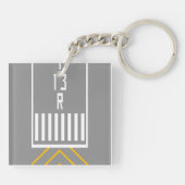 RWY-drempel 13R Sleutelhanger (Achterkant)