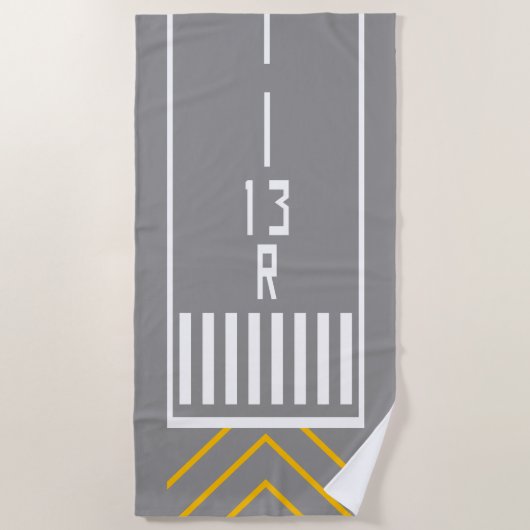 RWY-drempel 13R Strandlaken (Voorkant)