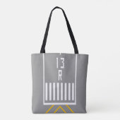 RWY-drempel 13R Tote Bag (Achterkant)