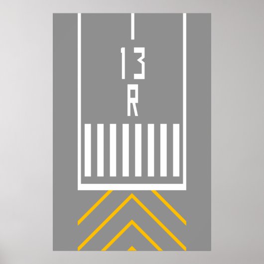 RWY Threshold 13R Poster (Voorkant)
