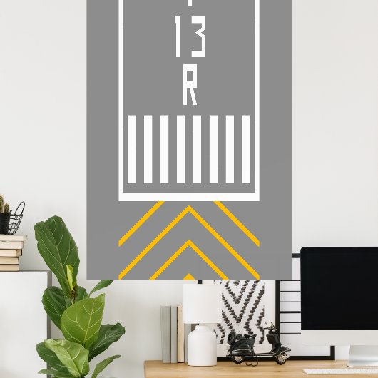 RWY Threshold 13R Poster (Thuiskantoor)