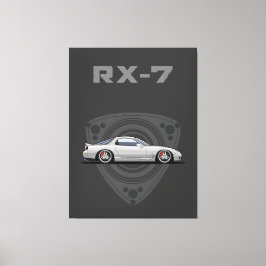 RX7 FD rotary JDM car Canvas Afdruk