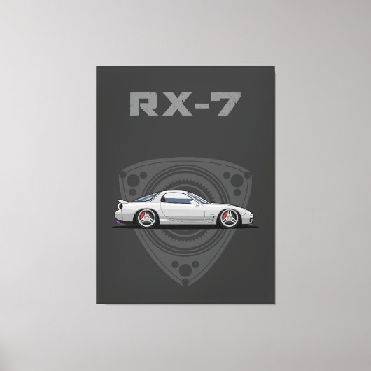RX7 FD rotary JDM car Canvas Afdruk (Voorkant)