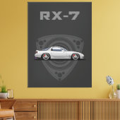 RX7 FD rotary JDM car Canvas Afdruk (Insitu (Woonkamer))