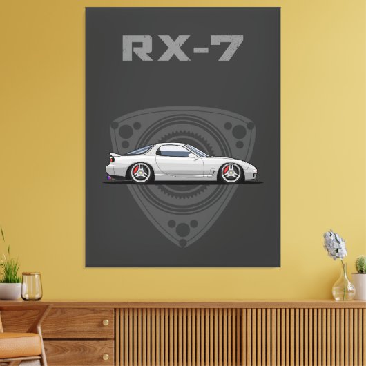 RX7 FD rotary JDM car Canvas Afdruk (Insitu (Woonkamer))